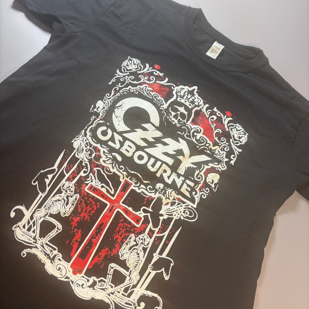 Ozzy Osbourne T Shirt Ace Apparels Band Tee‎ Black Graphic Print